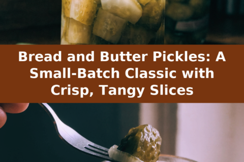 Bread and Butter Pickles: A Small-Batch Classic with Crisp, Tangy Slices Pinterest recipe pin