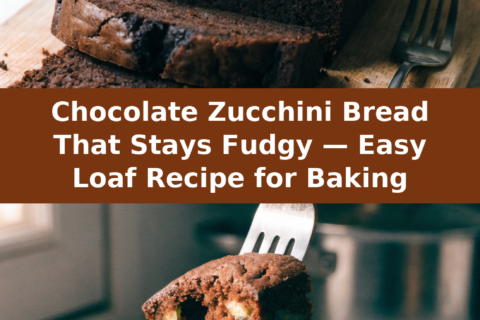 Chocolate Zucchini Bread That Stays Fudgy — Easy Loaf Recipe for Baking Pinterest recipe pin