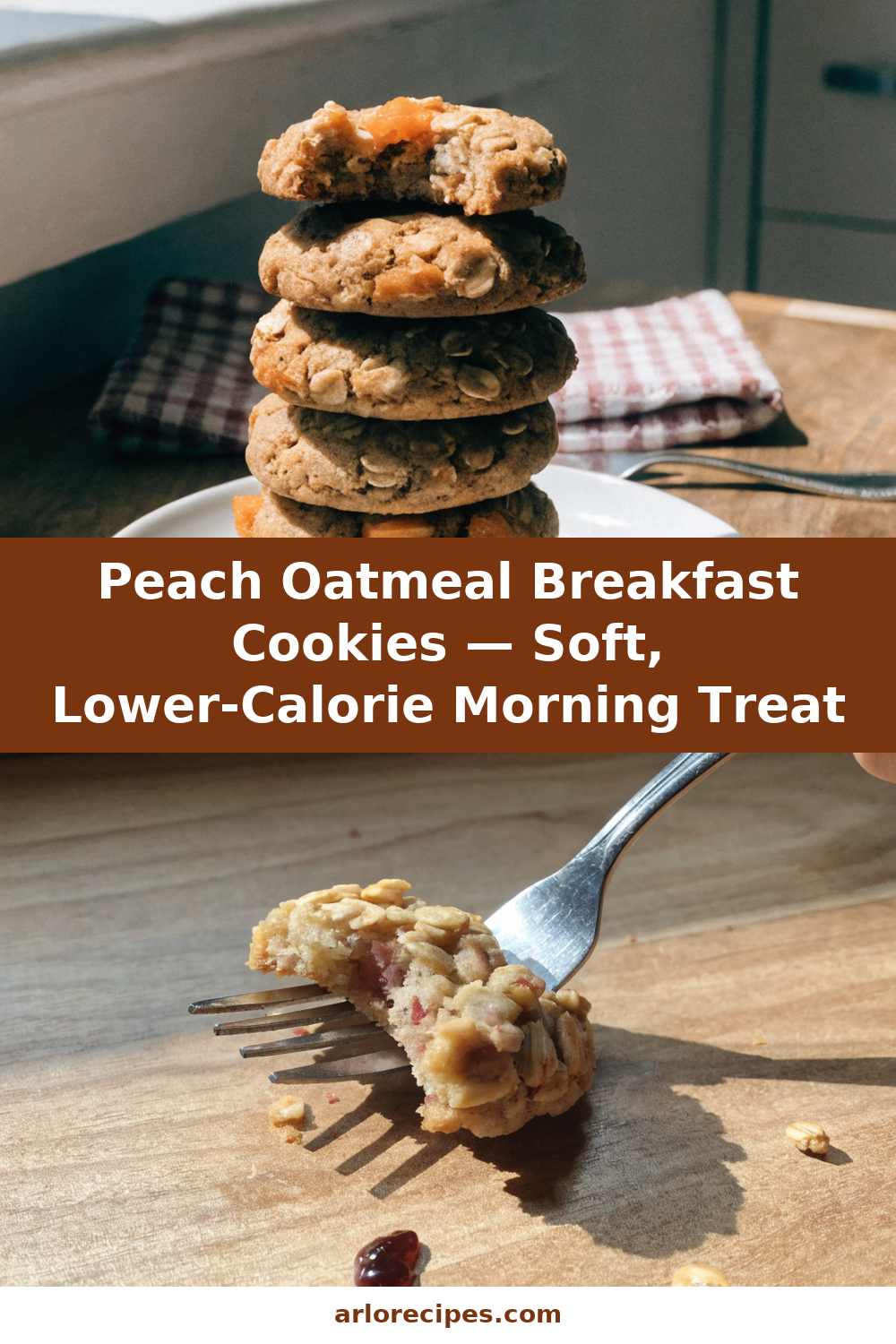 Peach Oatmeal Breakfast Cookies