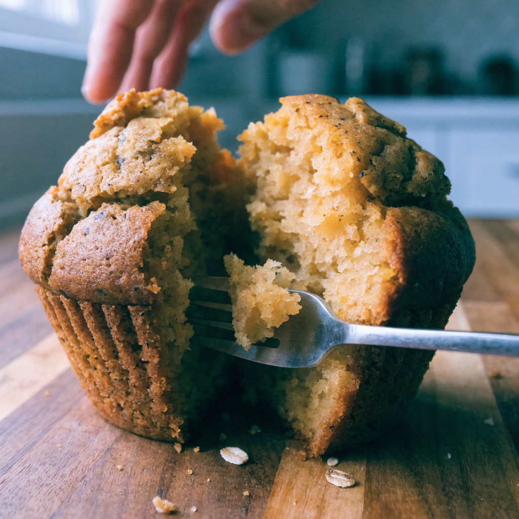 Close-up of my best pumpkin muffins
