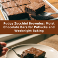 Fudgy Zucchini Brownies: Moist Chocolate Bars for Potlucks and Weeknight Baking Pinterest recipe pin