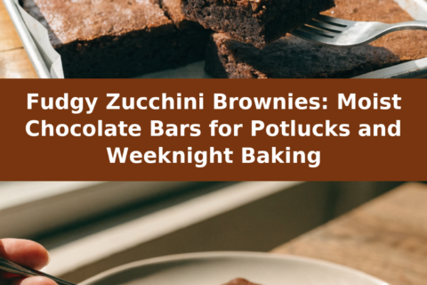 Fudgy Zucchini Brownies: Moist Chocolate Bars for Potlucks and Weeknight Baking Pinterest recipe pin